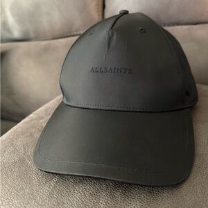 AllSaints Black baseball cap new
